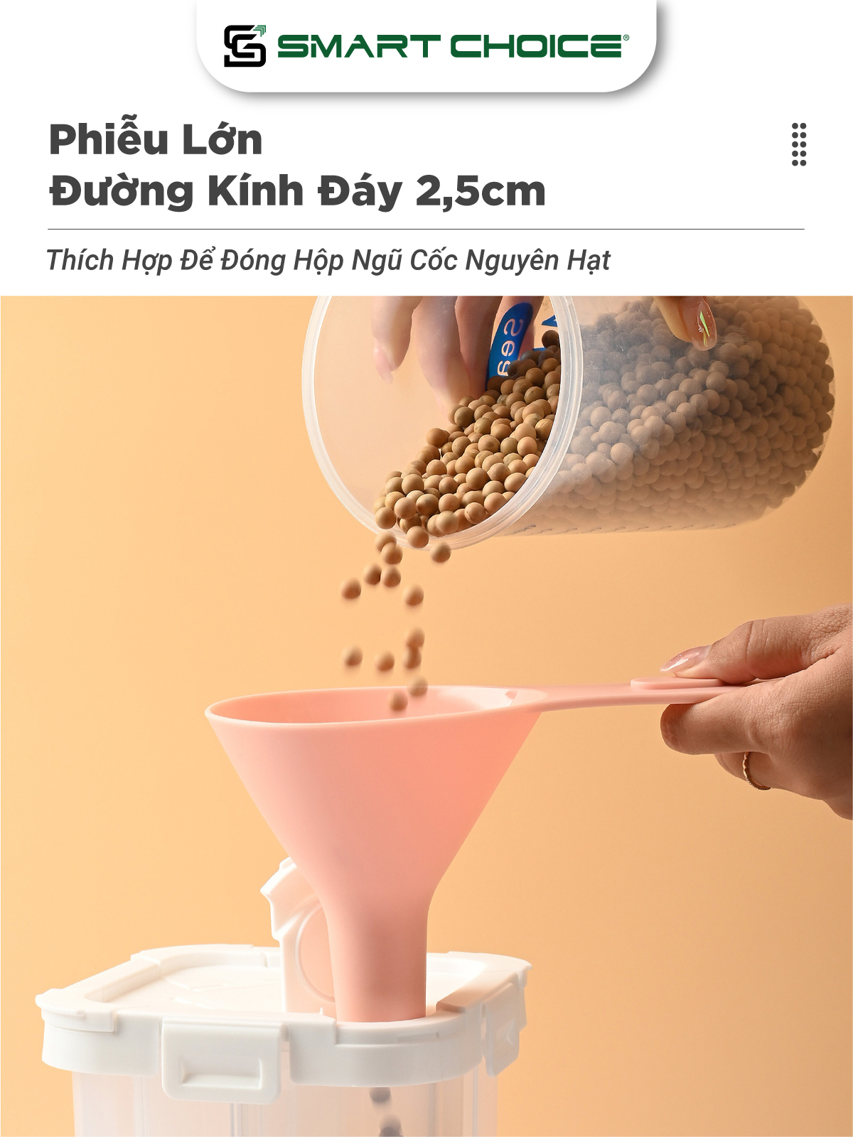 Phễu Đa Năng 6 In 1 SMARTCHOICE 3 Màu Cao Cấp- Chịu Nhiệt Tốt Tiện Dụng Cho Nhà Bếp SCG-PK092