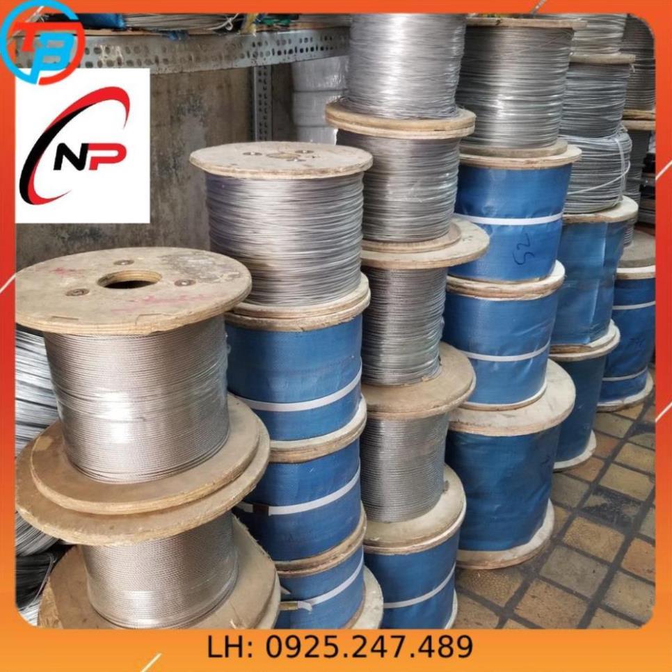 30 Mét cáp INOX 304 5mm chống rỉ sét,ăn mòn cực tốt.Làm dây phơi quần áo,chằng buộc,trang trí nhà cửa....kimkhinhatphat