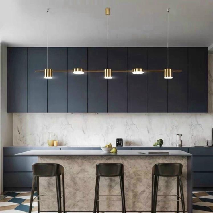 Đèn thả bàn ăn 5 đầu bóng,đèn thả decor mầu vàng,đèn tô điểm DT HQ