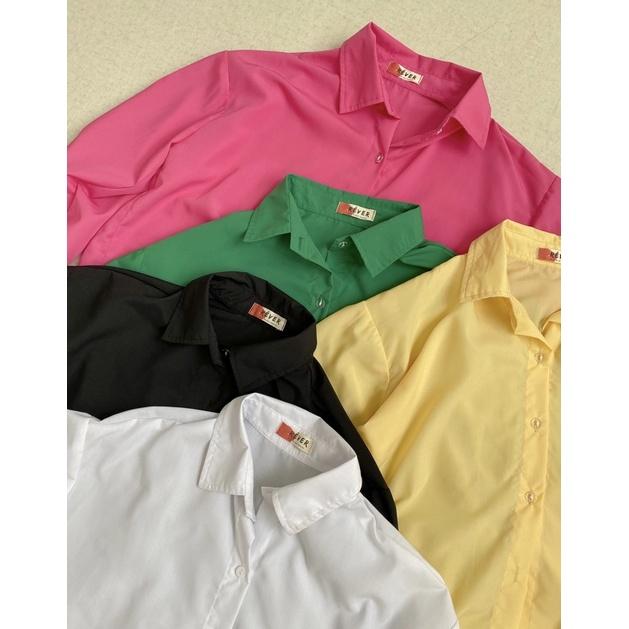 Áo sơ mi form rộng color block REVERCLOTHINGS Pana Shirt
