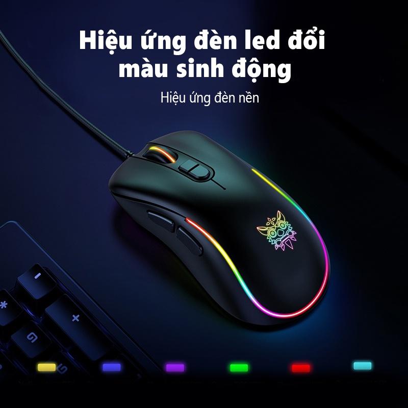 Chuột chơi game có dây ONIKUMA CW907 màu đen với đèn RGB [Hàng chính hãng]