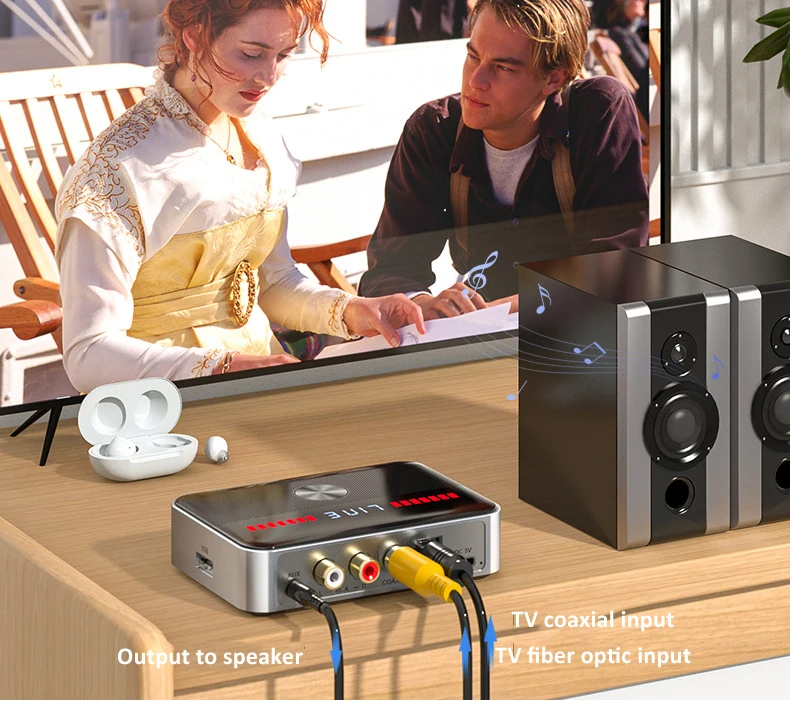 Hàng Chính Hãng - Bộ Thu Phát Bluetooth NFC M13-JA - Chip Bluetooth 5.3 Phạm Vi Kết Nối 20m Giải Mã APTX-HD TÍch Hợp DAC Cao Cấp Màn Hình LED Đèn RGB Đa Kết Nối AUX 3.5mm, RCA, Optical, Coaxial, USB Hỗ Trợ NFC Chế Độ RX TX Pin 1000mAh - ROGTZ