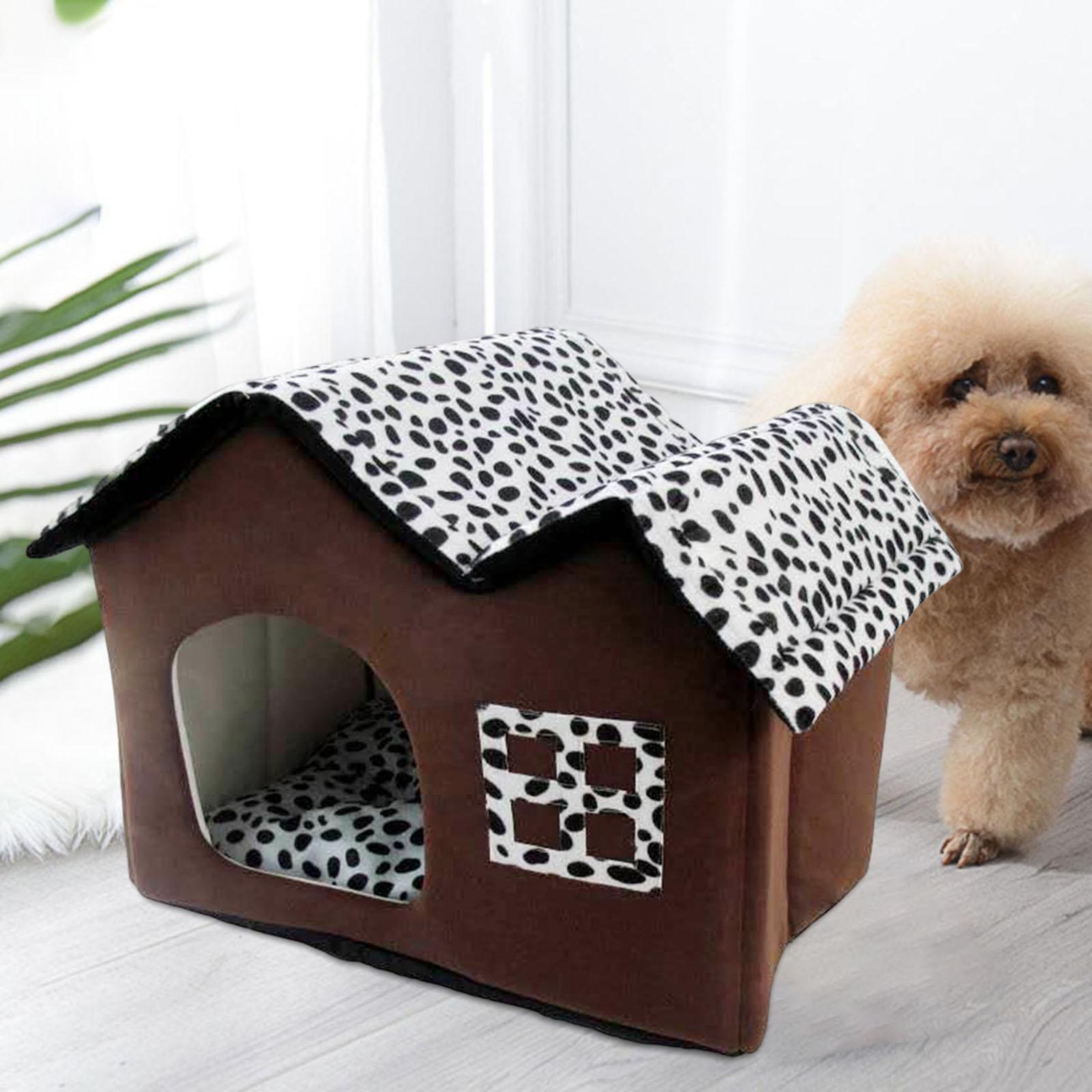 Pet Cat Bed Nest Small Dog House Washable Universal Foldable Puppy Shelter Warm Kennel Winter Cave for Indoor Outdoor Pet Supplies