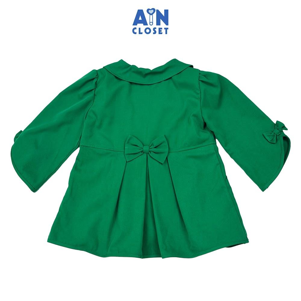 Áo Khoác thời trang bé gái họa tiết Mangto Xanh Lá Kaki lụa - AICDBGGILAES - AIN Closet