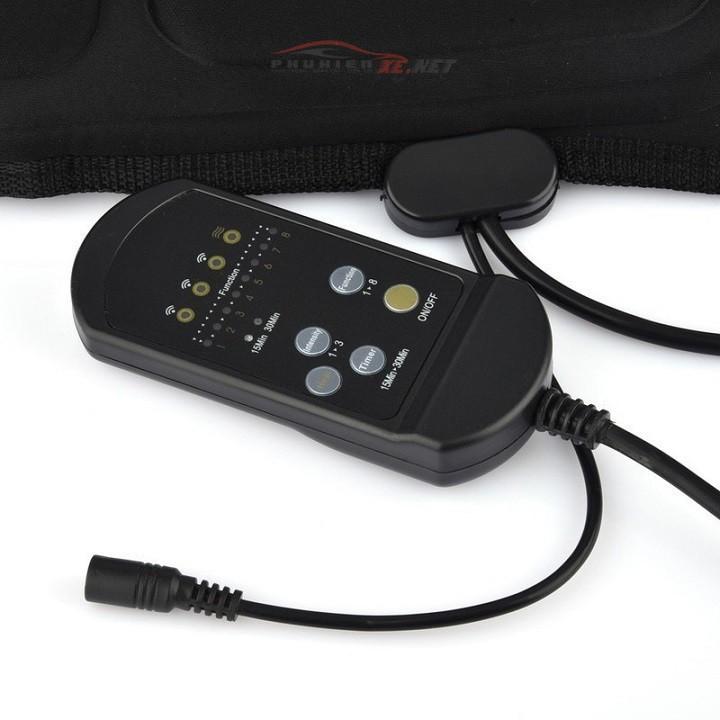 Đệm Ghế Massage Toàn Thân Trên Ghế Tựa Với 5 Vùng Massage Cao Cấp - Màu Đen