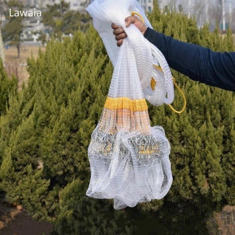 Chài Bắt Cá Nhập Khẩu Thái Lan Mắt Mau 2cm Chân Xích Chất Liệu Cước Cao Cấp Siêu Bền