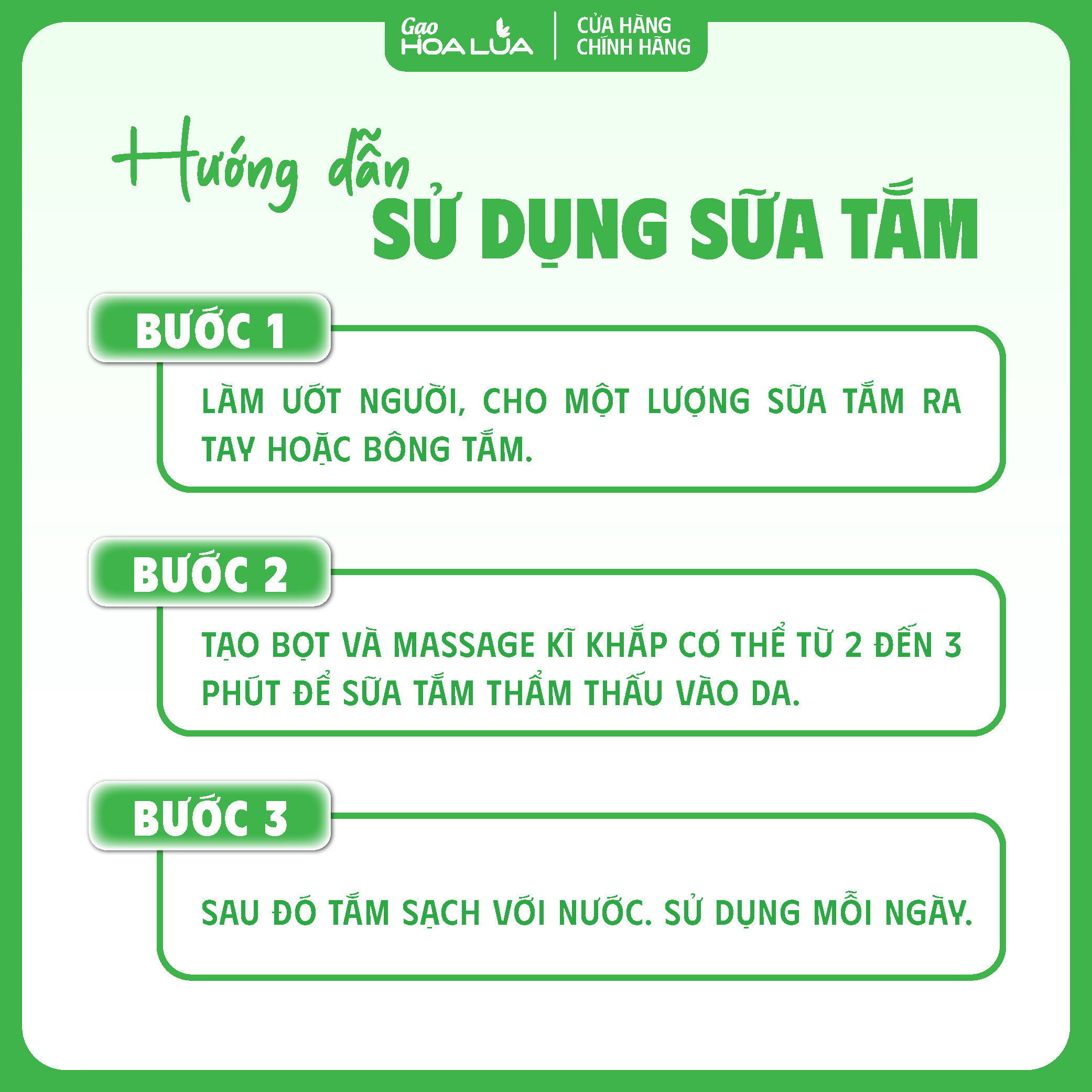 COMBO 2 chai Sữa Tắm Cám Gạo 650ml - Tặng 1 túi vải đay