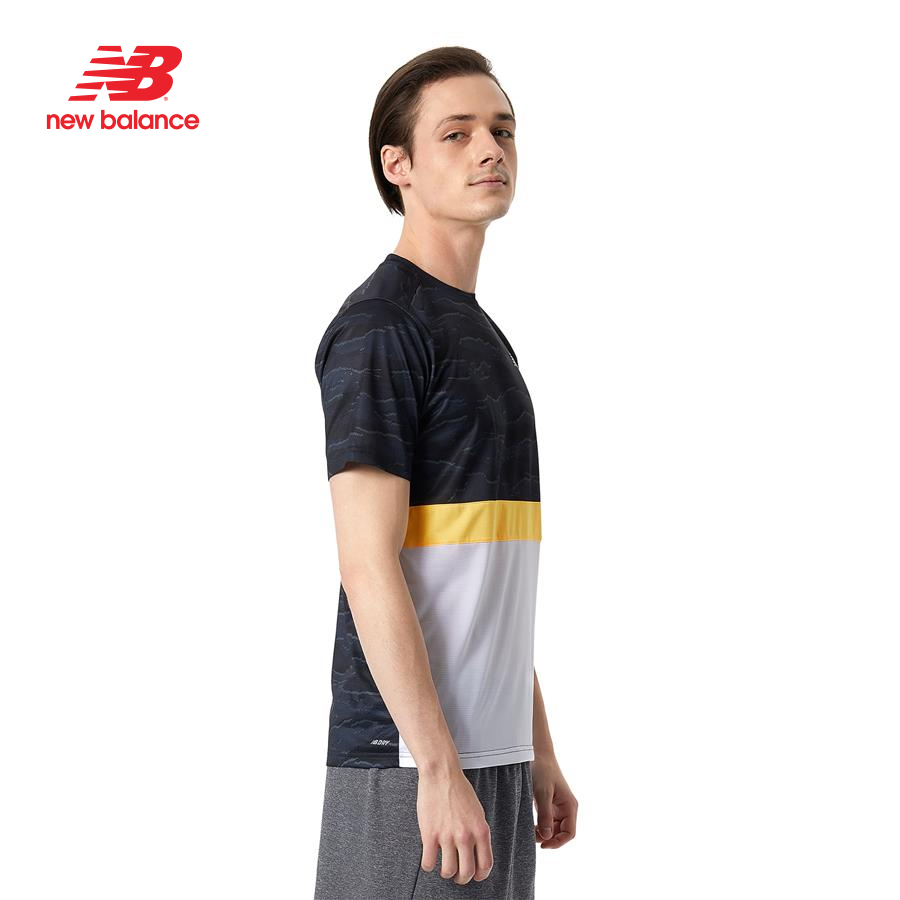 Áo thun tay ngắn thể thao nam New Balance STRIPED ACCELERATE SHORT SLEEVE - AMT03207BON (form châu á