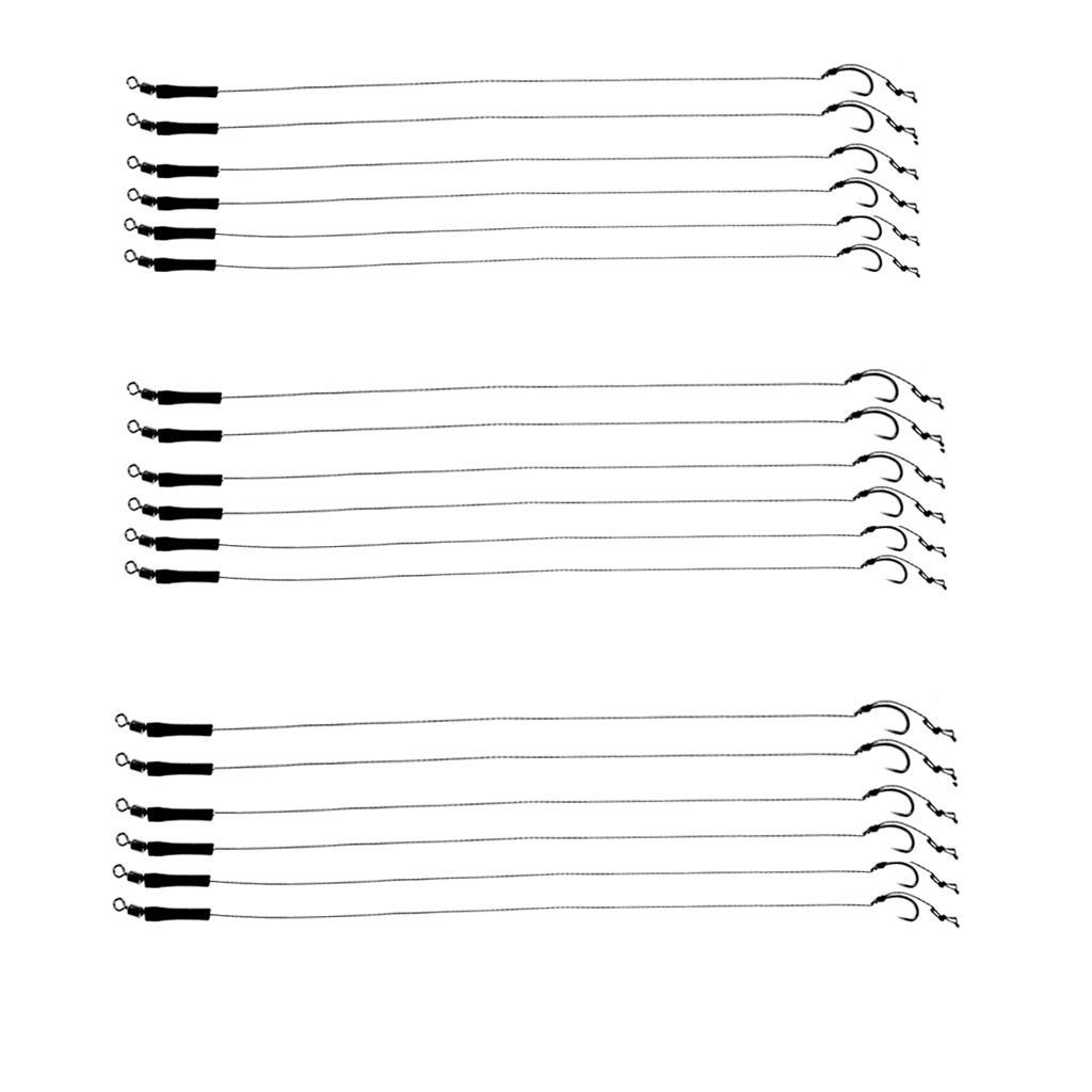 4Pcs Carp Fishing Baiting Needle Set Carp Fishing Baiting Needle and 18pcs Carp Hair Fishing Barbless Hooks