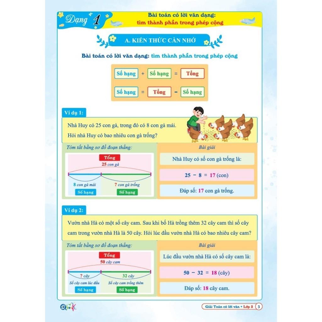 Sách Giải Toán Có Lời Văn Lớp 3 - Chương Trình Mới (1 Cuốn) - Bản Quyền