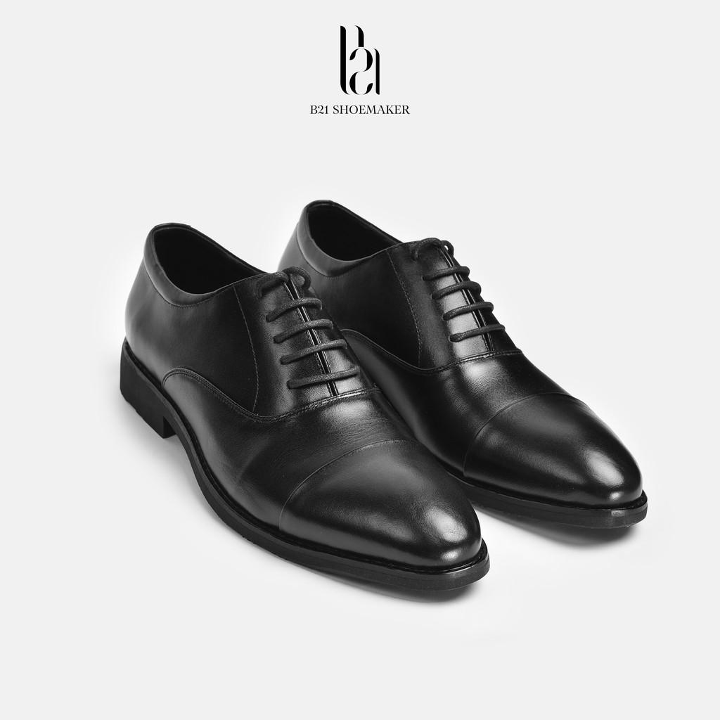 Giày Da Nam Oxford B21 Shoemaker Giày Tây Công Sở Da Bò Cao Cấp Thoáng Khí Tăng Chiều Cao Phong Cách Lịch Lãm Full Box