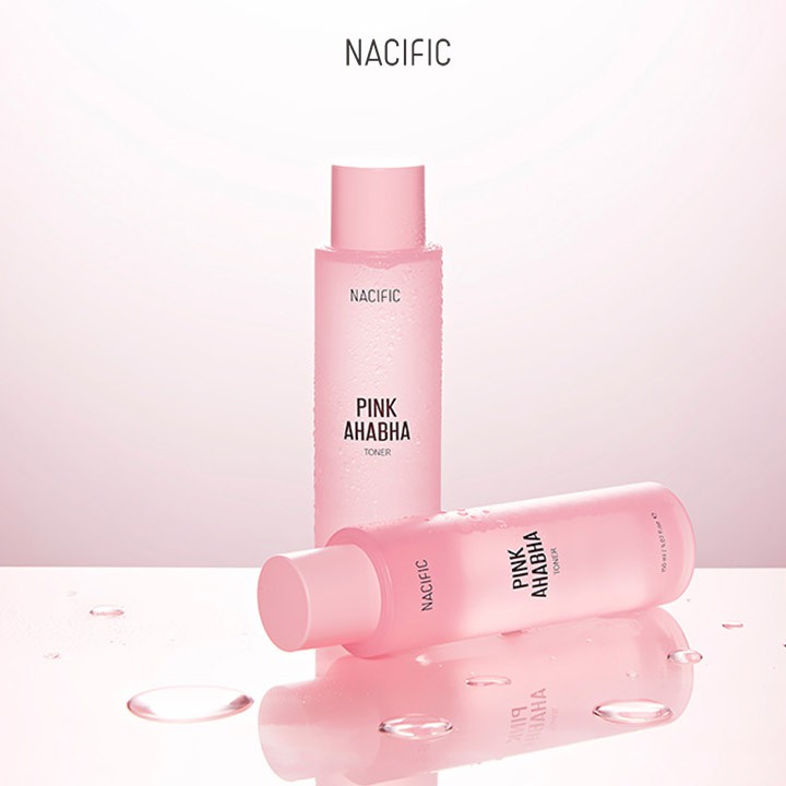 Nước Hoa Hồng hỗ trợ giảm tế Bào Chết, Làm Dịu Da NACIFIC Pink AHABHA Toner 150m