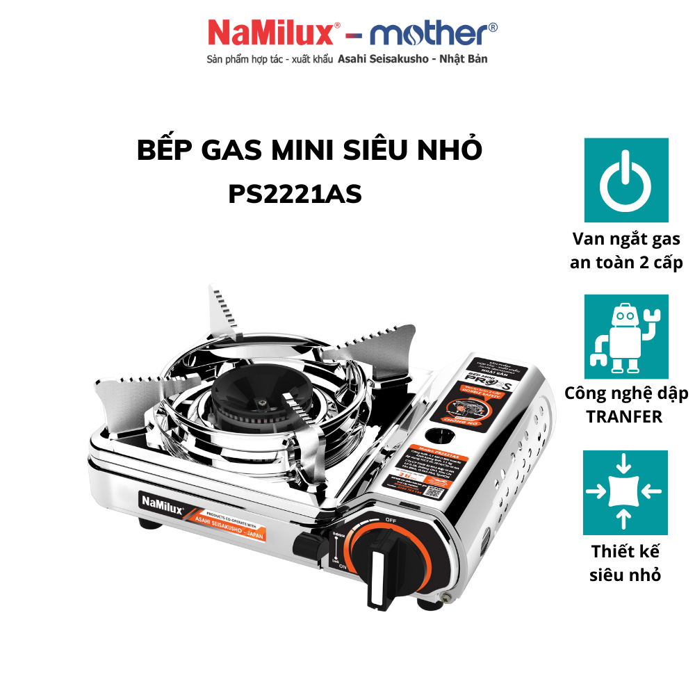 Bếp gas mini Namilux siêu nhỏ PS2221AS - Hàng Chính Hãng