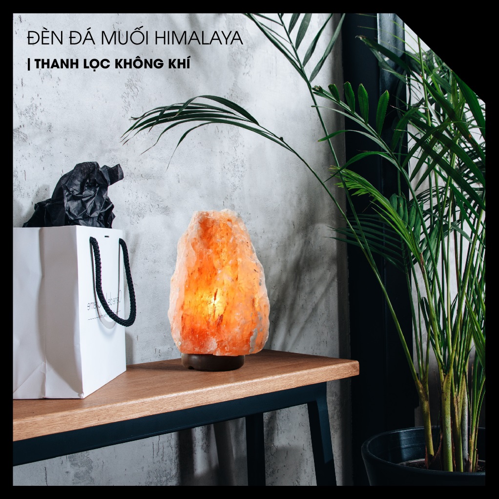 Bộ 2 Đèn Đá Muối tự nhiên himalaya Love Stone - Combo 2 đèn nhỏ (dưới 3kg)