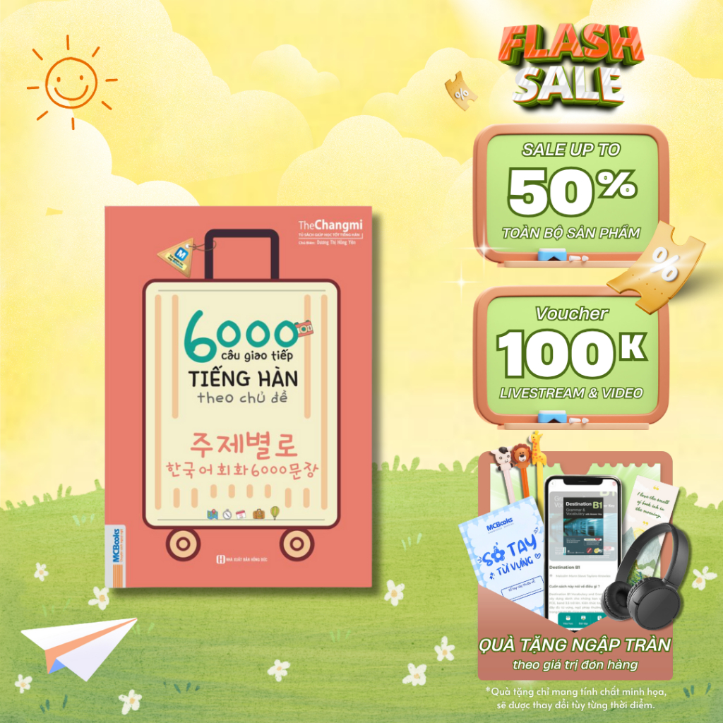 Sách - 6000 câu giao tiếp tiếng Hàn theo chủ đề - Kèm App học Online tiện ích - Mcbooks
