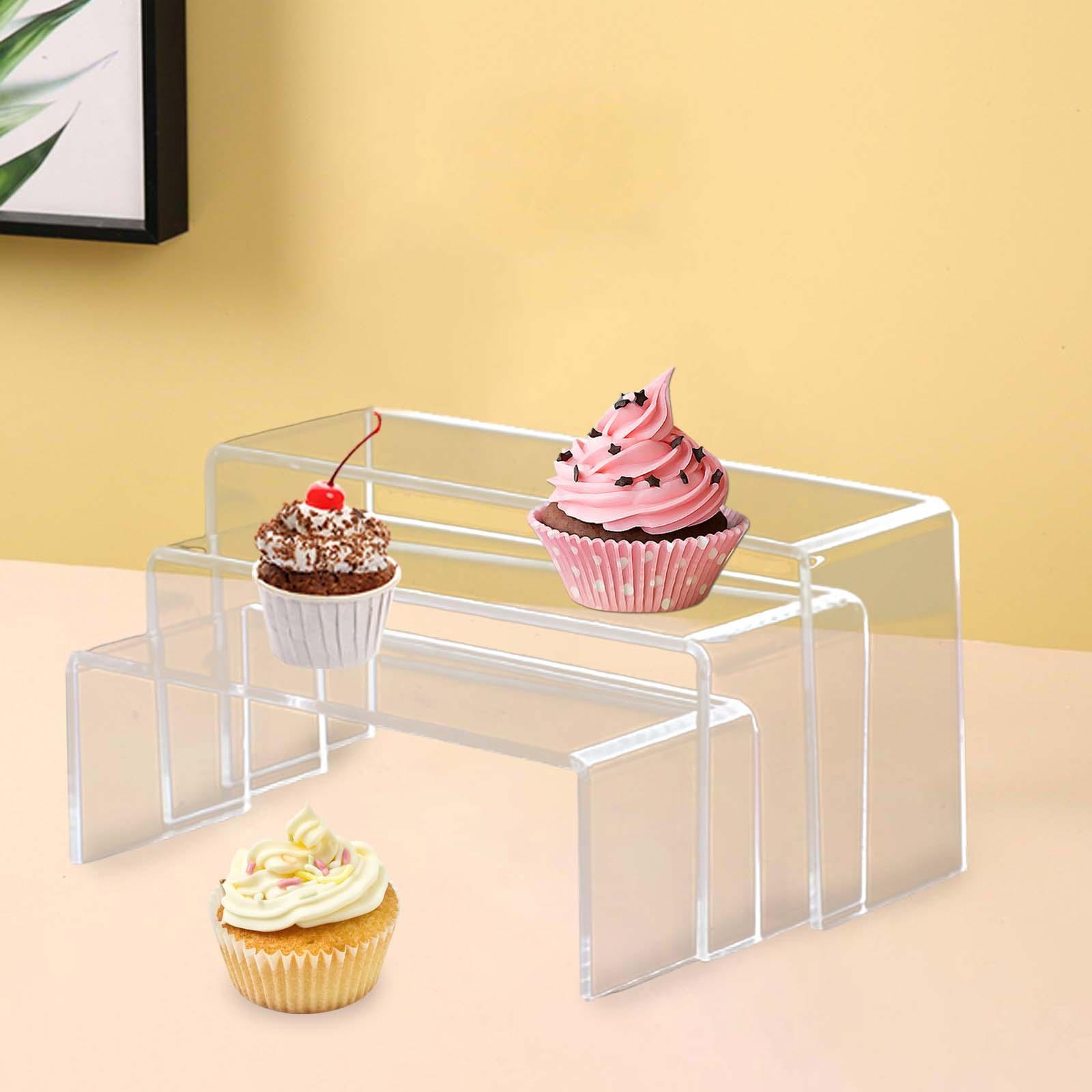 3 Pieces Acrylic Display Stand Display Rack for Action Figure Toys Model Car