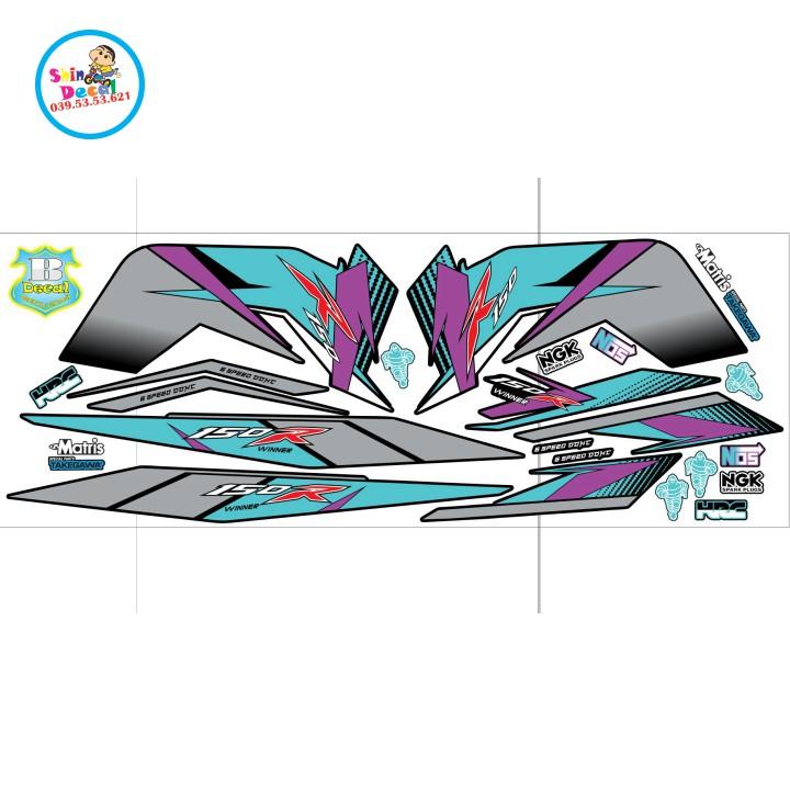 Tem rời winner v1 R150 xanh ngọc