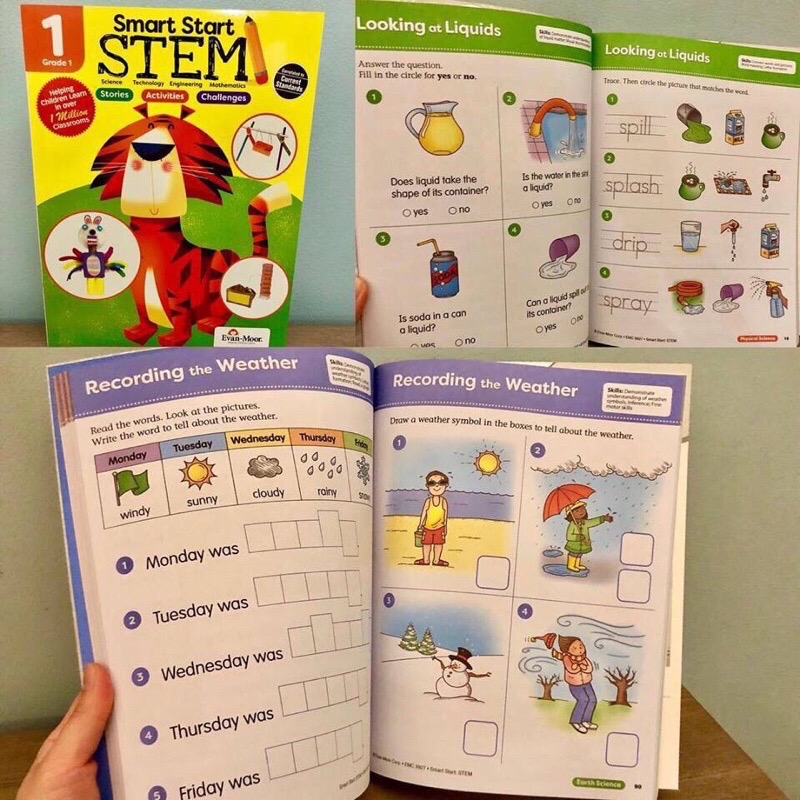 Smart start Stem  Evan Moor Color - Combo 3 cuốn  phát triển Stem cho trẻ