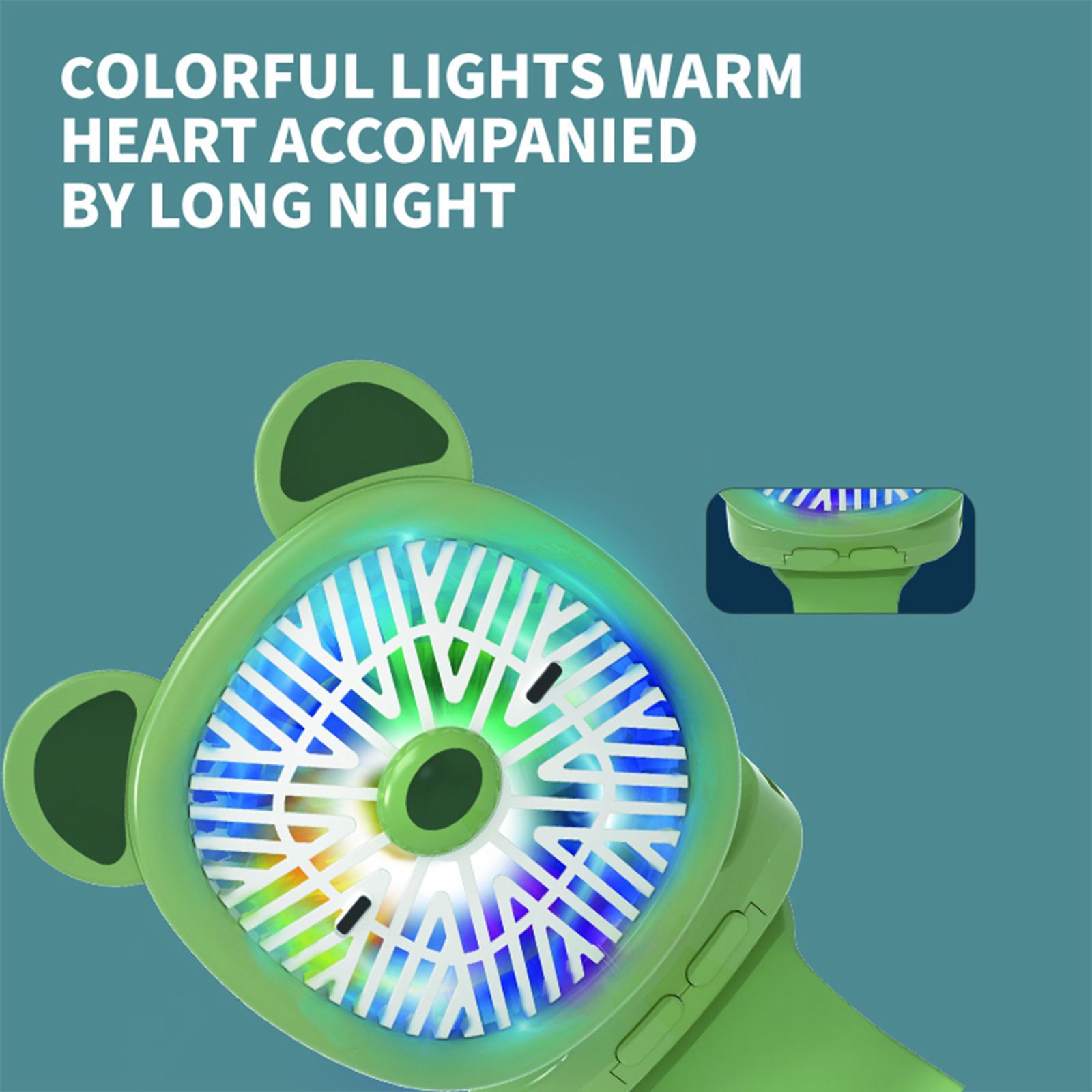 Mini Watch Fan Handheld Compact for Children Adults Travel White