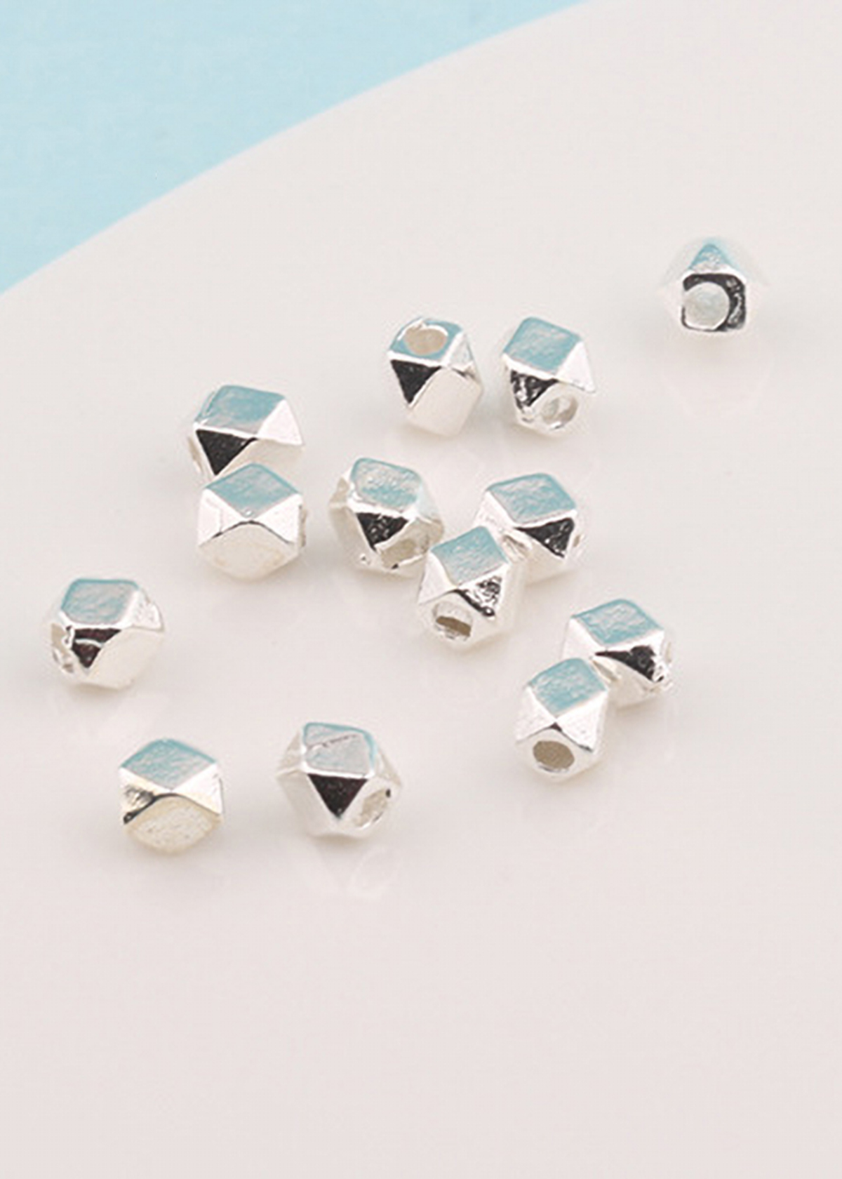 Combo charm bạc bi bát giác - Ngọc Quý Gemstones