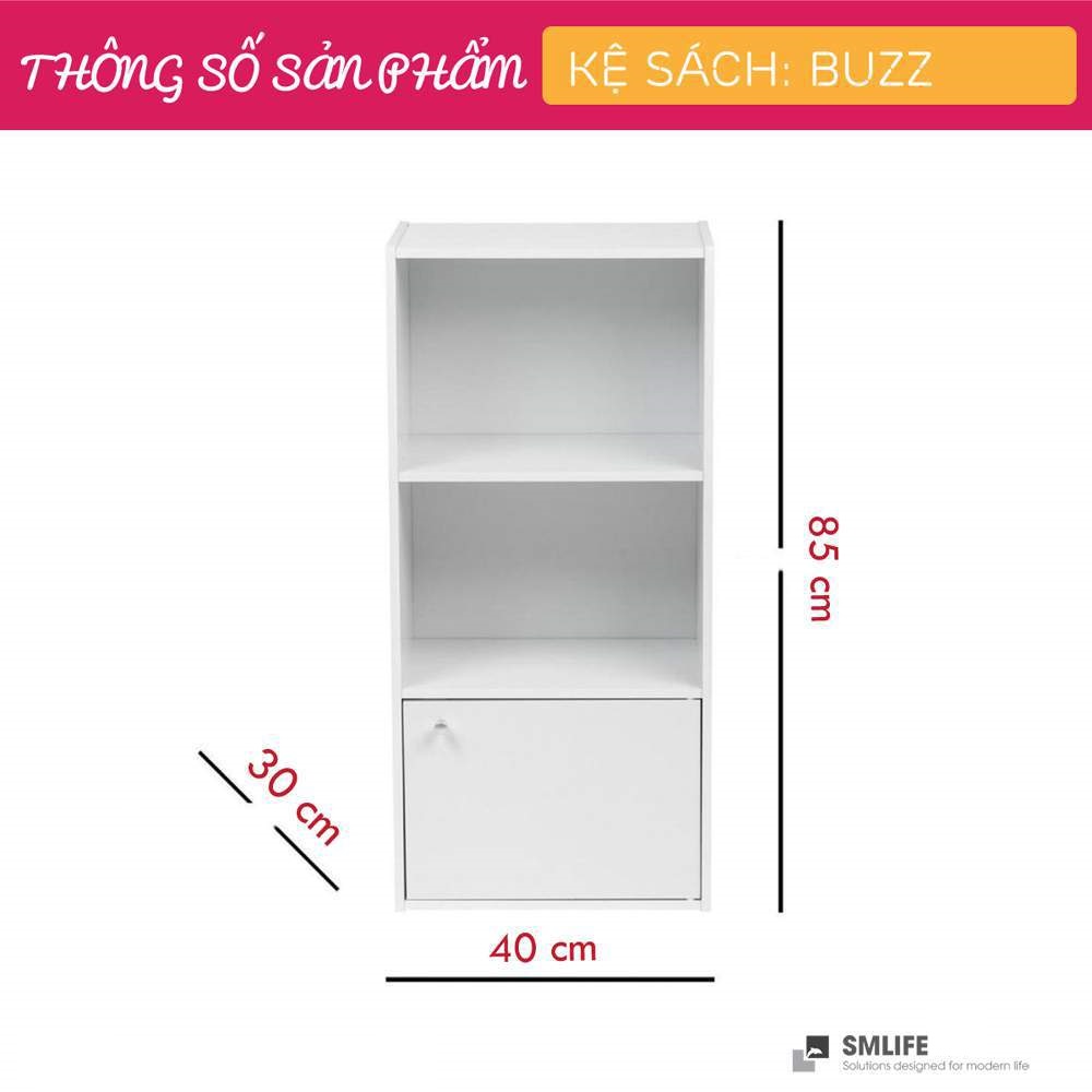 Giá sách gỗ công nghiệp thiết kế đẹp hiện đại tiện nghi SMLIFE Buzz