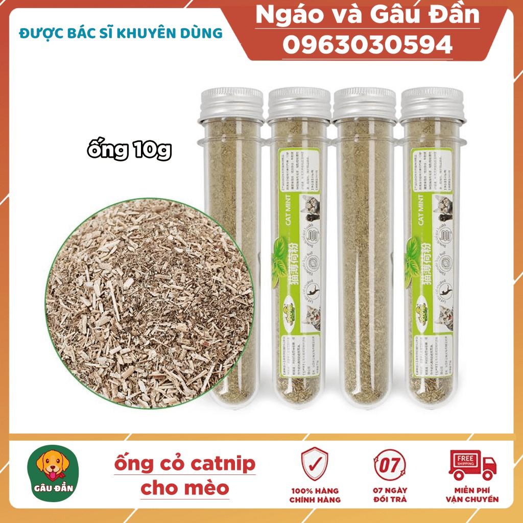 Ống cỏ bạc hà mèo, Catnip cho mèo Ngáo Và Gâu Đần thư giãn cho mèo 10gr