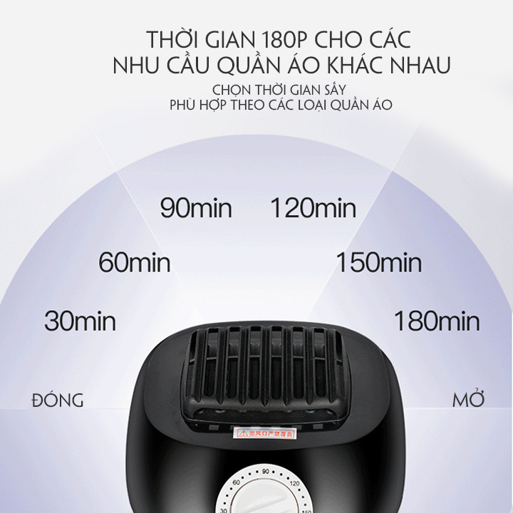 Tủ Sấy Quần Áo 2 Tầng Khung INOX Chắc Chắn Công Suất 1000W