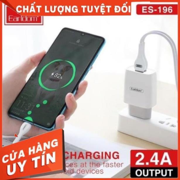 Sạc bộ Earldom Es-196( hỗ trợ 2 cổng USB) hàng chính hãng