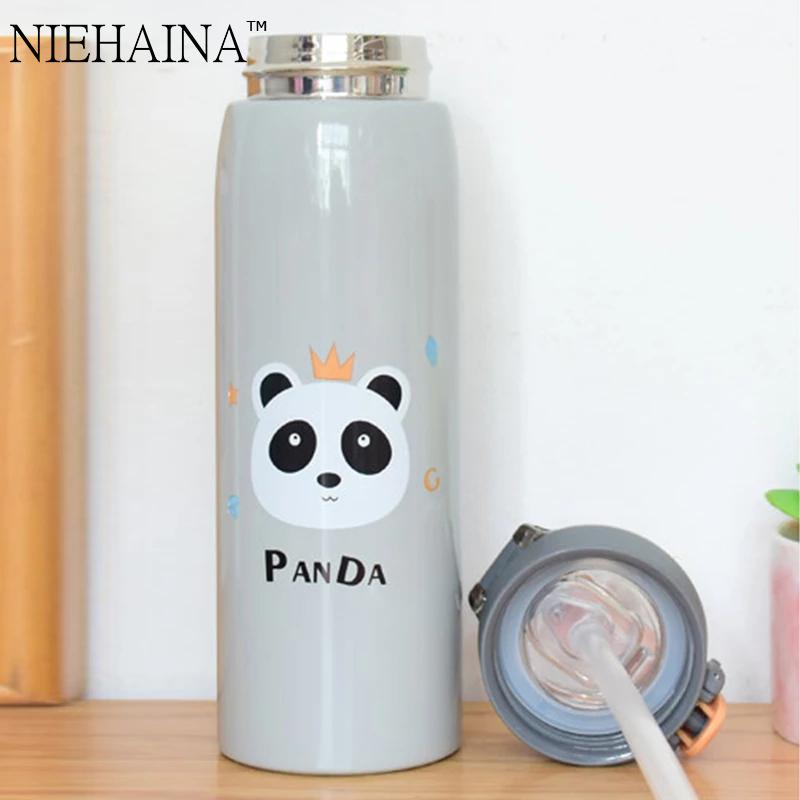 500Ml Giữ Nhiệt Cốc Tập Uống 304 Thép Không Gỉ Tumbler Trẻ Em Ống Hút Giữ Nhiệt Màu Nước Cốc Du Lịch Nhiệt Cup