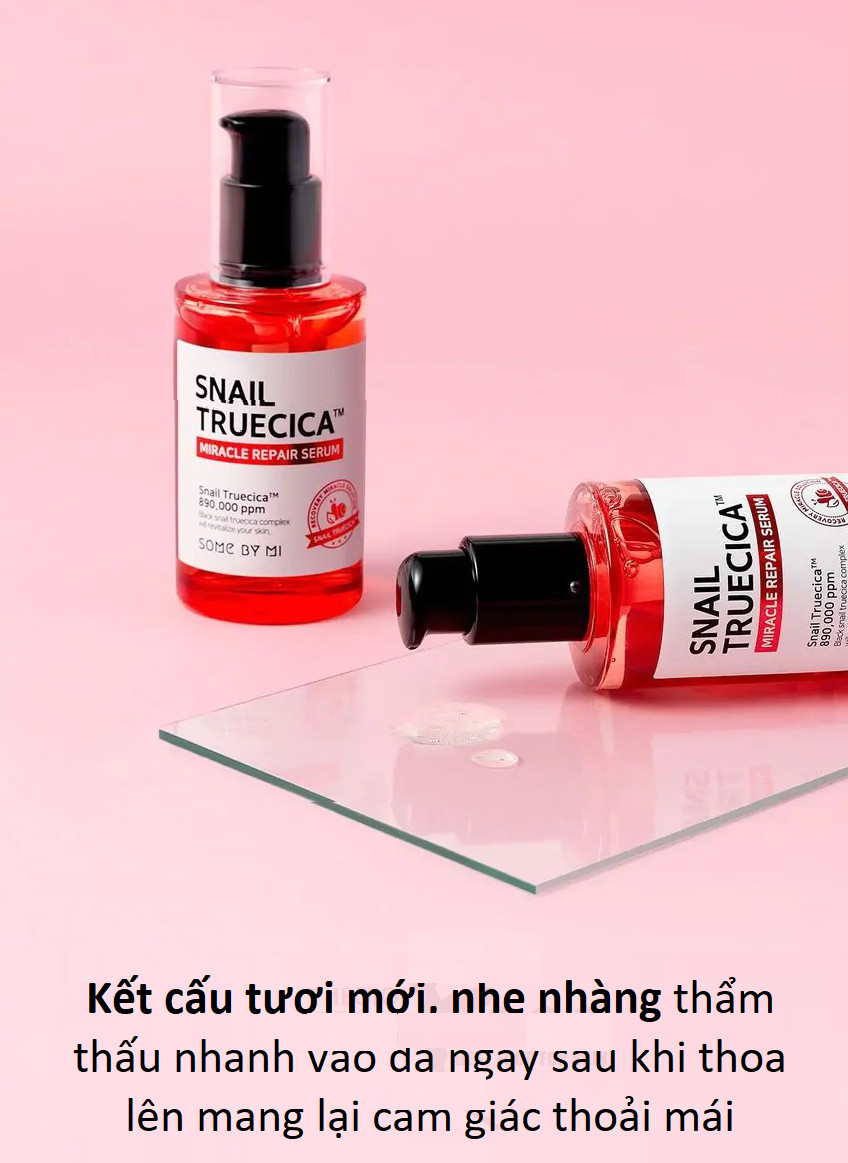 Combo Nước Hoa Hồng + Serum Dưỡng Phục Hồi, Cải Thiện Vết Thâm, Sẹo Some By Mi Snail Truecica Miracle Repair (Toner + Serum) + Tặng kèm 1 mặt nạ sủi bọt Su:m 37 Đen