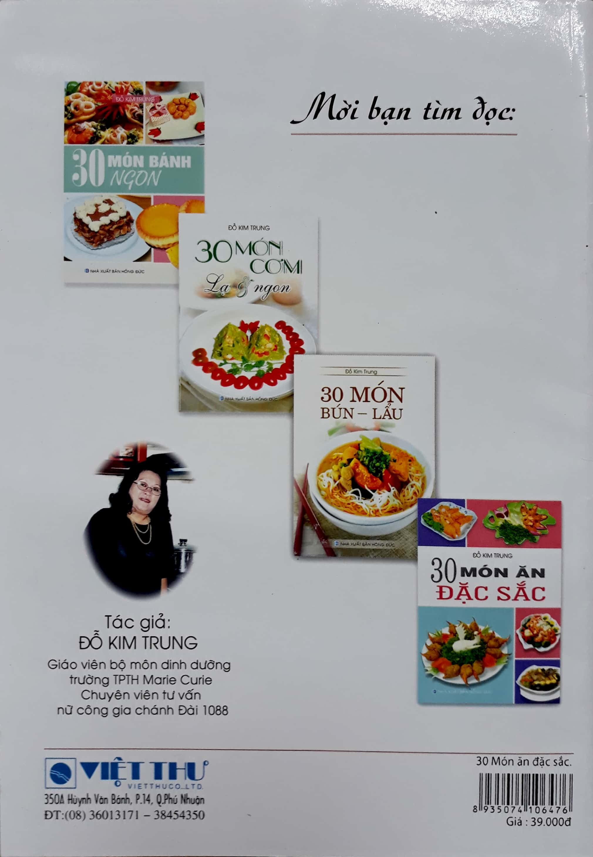 Sách 30 Món Ăn Đặc Sắc