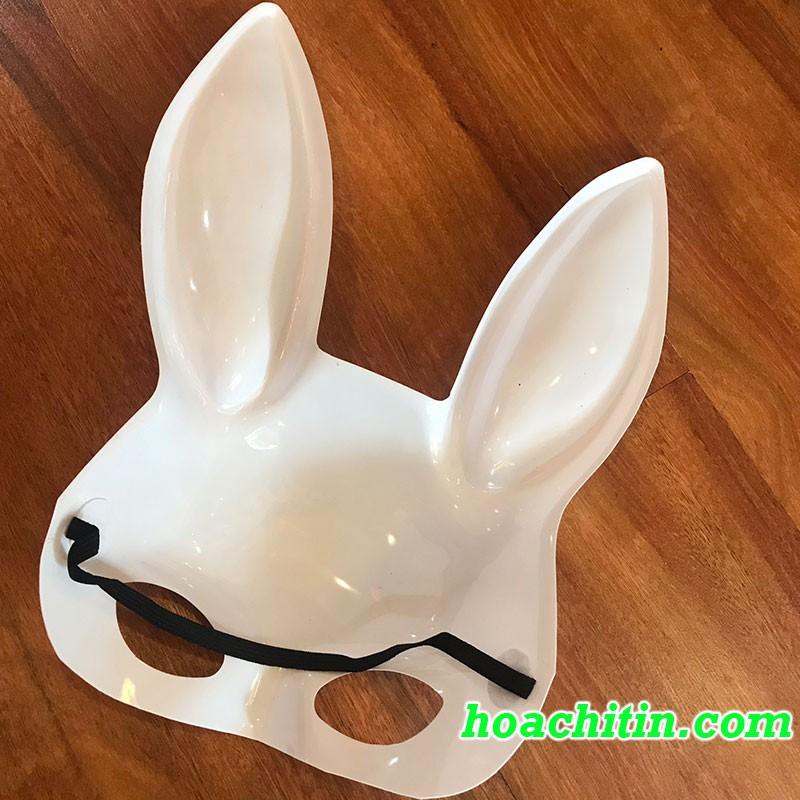 Mặt Nạ Thỏ Bunny Tai Dài Trắng hóa trang halloween