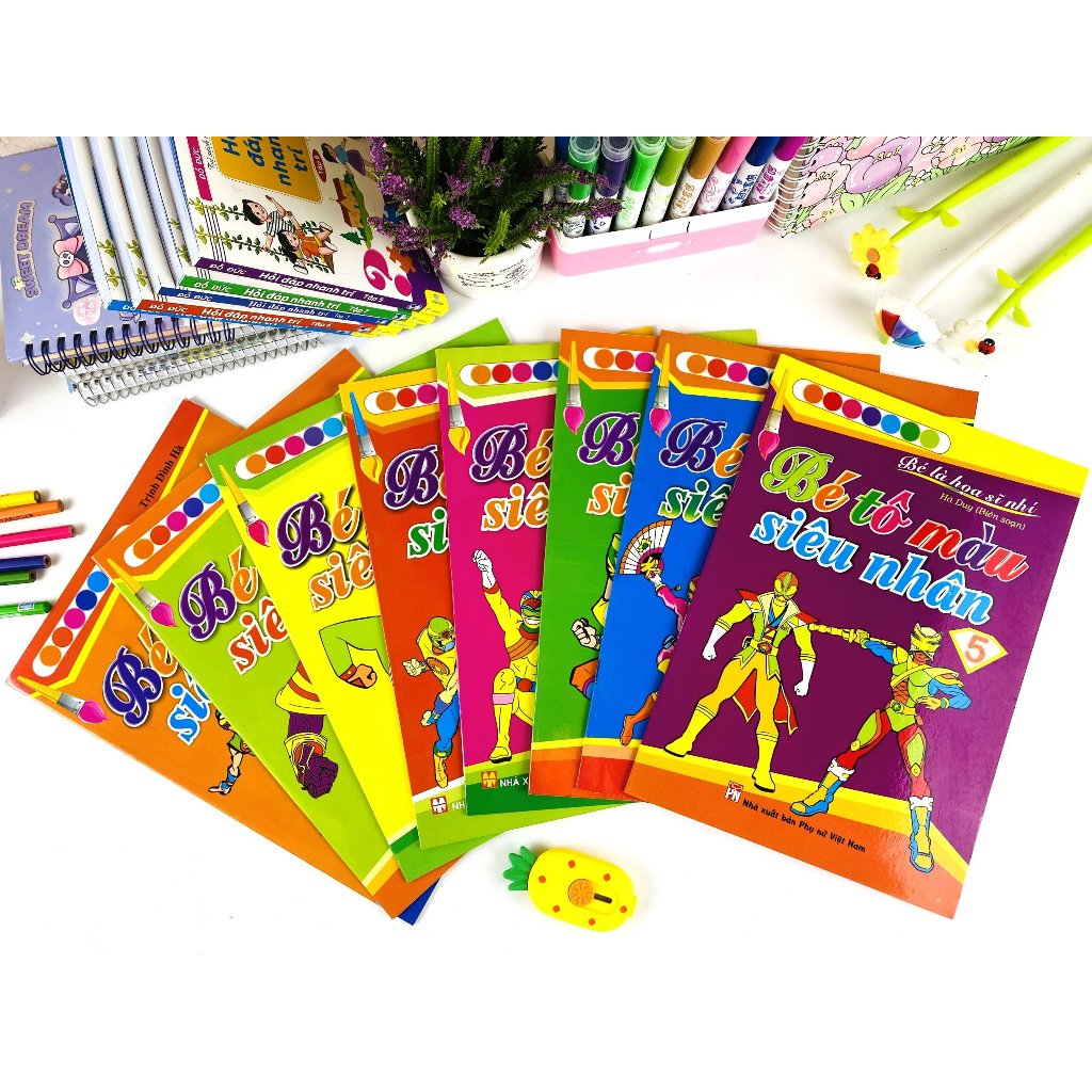 Sách - Bộ 8 cuốn Bé Tô Màu Siêu Nhân - ndbooks