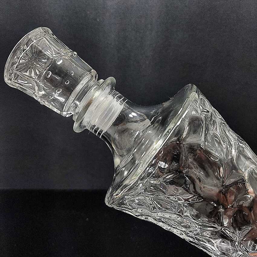 Bình Thủy Tinh Đựng Rượu 750ML cao cấp mẫu trụ tròn vát đáy – Chai Đựng Rượu Đẹp – Chai Thủy Tinh Đựng Rượu trang trí bàn ăn – Vỏ Chai Rượu Đẹp