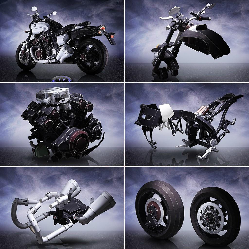 Mô hình giấy xe máy VMAX Motorcycle - Yamaha
