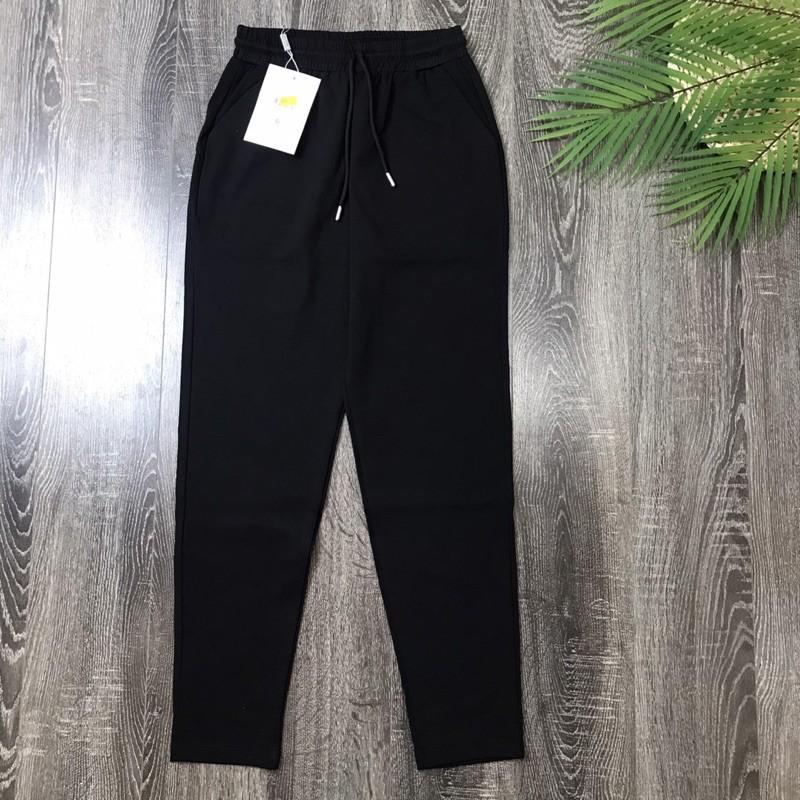 Quần jogger ️ ️ Quần jogger phong cách baggy trơn, chất mỳ Hàn dày dặn, co giãn - lady mode