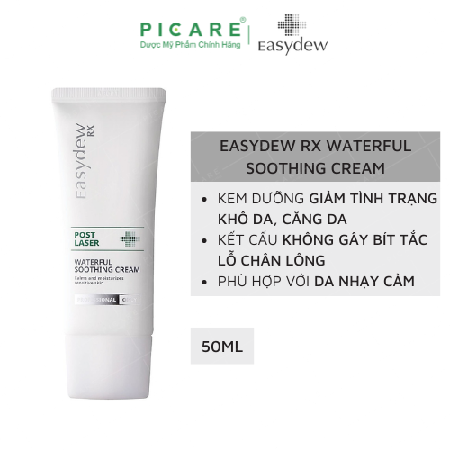 Kem Dưỡng Phục Hồi Da Sau Tổn Thương, Laser, Lăn Kim, Peel Da Easydew Rx Post Laser Waterful Soothing Cream 50ml