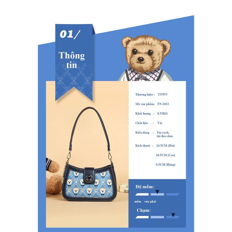 Túi xách nữ thời trang cao cấp chính hãng, dự tiệc, đi chơi TTWN BEAR - TN1012