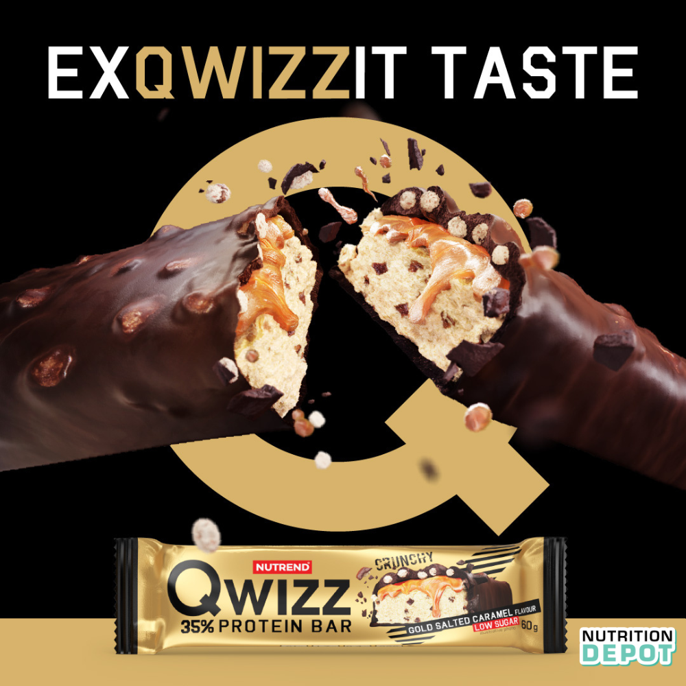 Protein Bar cao cấp Nutrend Qwizz, bổ sung dinh dưỡng (Hộp 12 thanh x 60g) - Nutrition Depot Vietnam