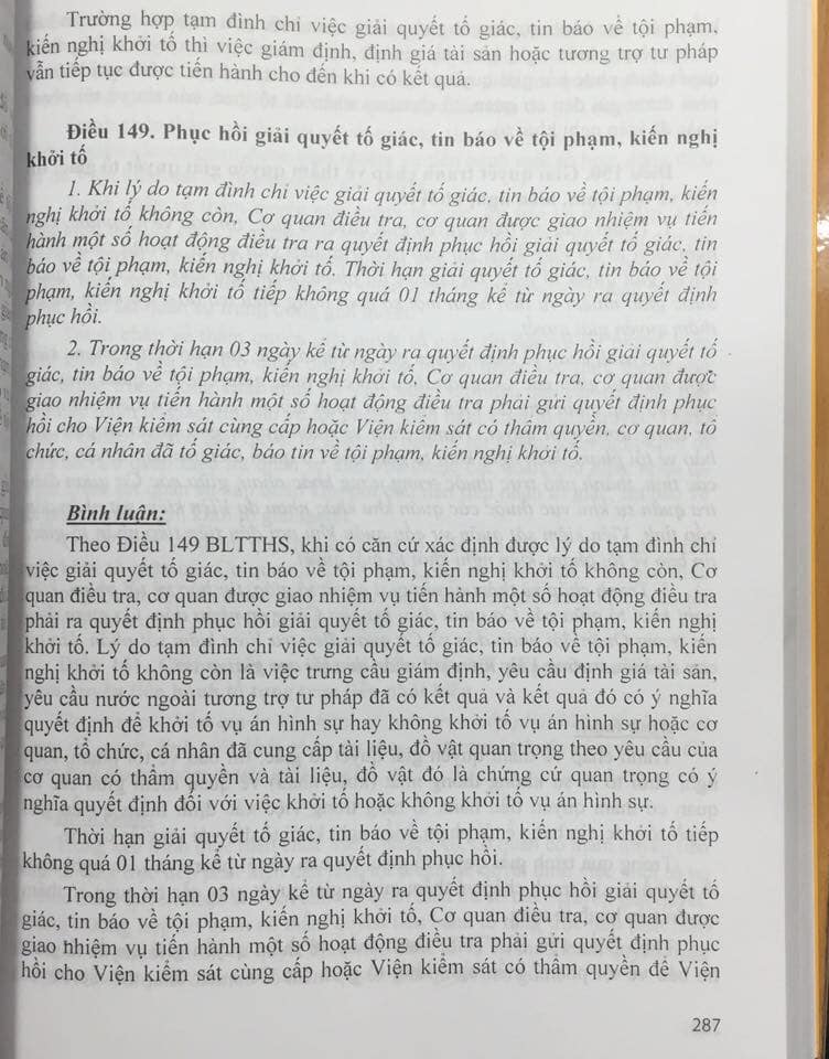 Bình luận Khoa học Bộ luật tố tụng hình sự 2015 (tái bản lần thứ nhất, có chỉnh sửa bổ sung)