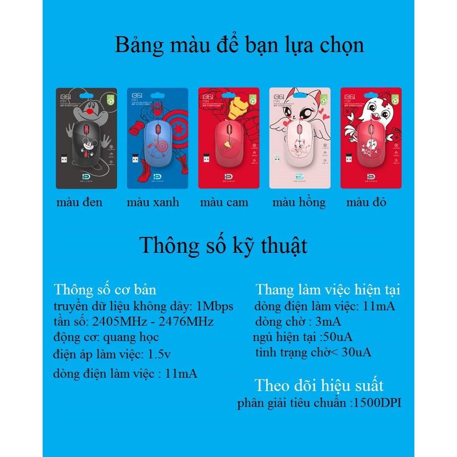 Chuột máy tính mini dành cho văn phòng i361  (Giao Mẫu Ngẫu Nhiên )