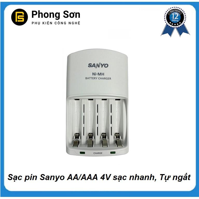 Sạc pin AA/AAA MQN06 Sanyo (sạc nhanh ) - Hàng Chính Hãng