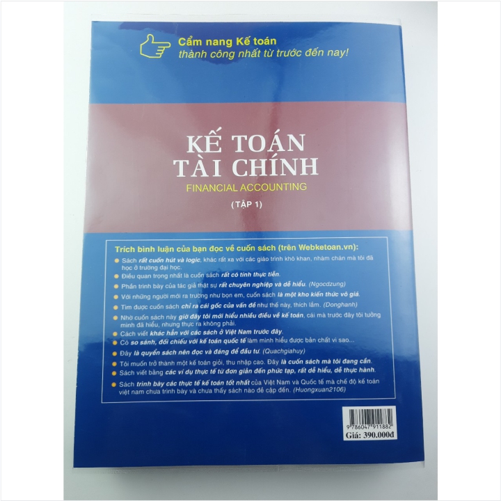 Sách Kế Toán Tài Chính (Tập 1) - MBA Trần Xuân Nam