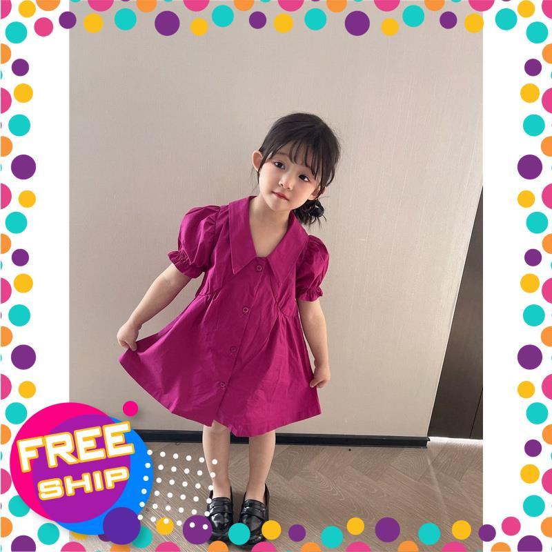 (8-22kg) Váy bé gái màu sen hồng QATE937