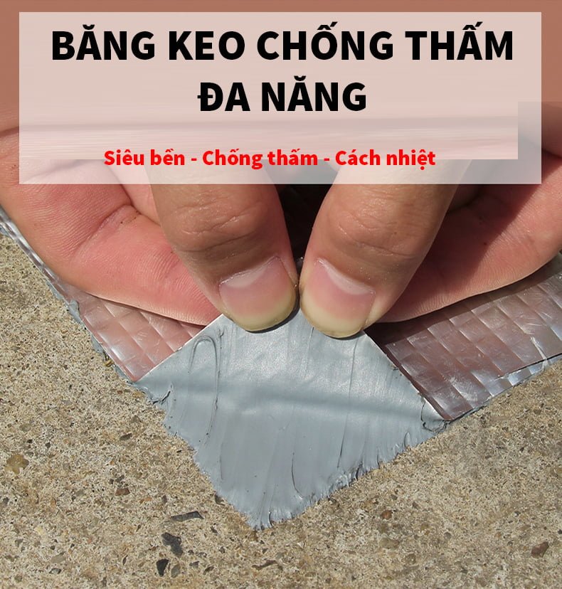 Băng keo chống thấm cao cấp Bosui Nhật Bản siêu dính khổ 5cm x 10m 