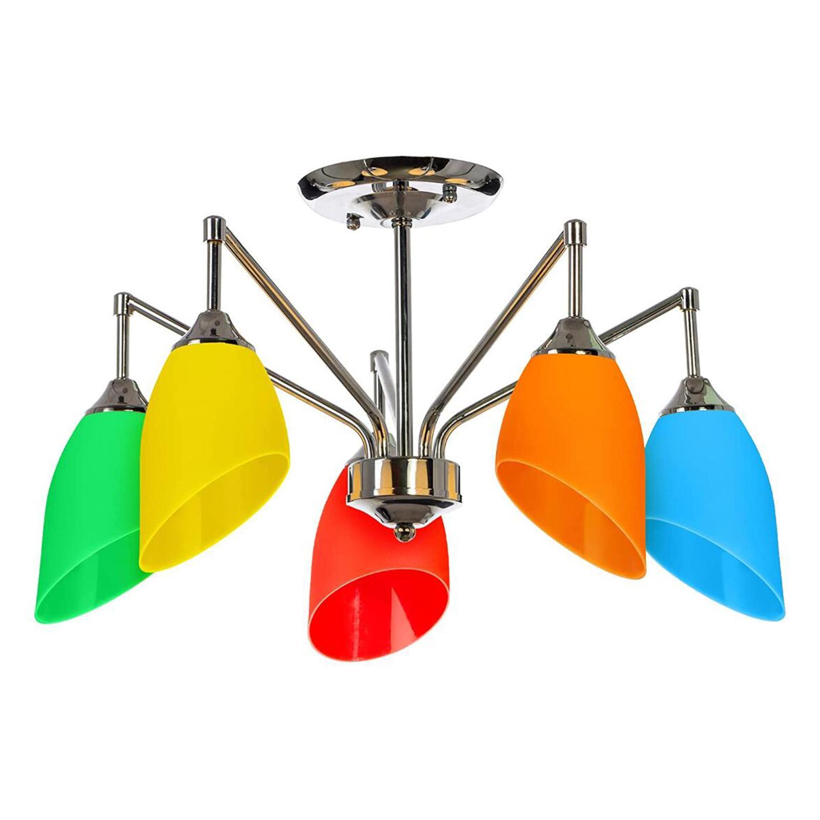 5 Pack Lampshade Lamp Shade 5.35 inch High, 4.33 inch Diameter, 1.65 inch Fitter for Living Room LED Floor Lamp Ceiling Fan Light