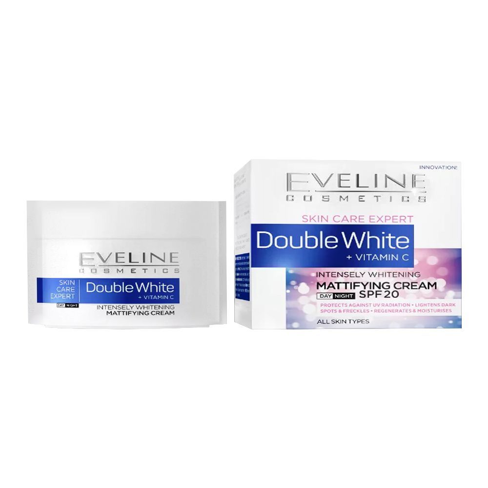 Kem dưỡng ngày đêm trắng da gấp đôi tinh chất vitamin C Eveline Skin Care Expert 50ml
