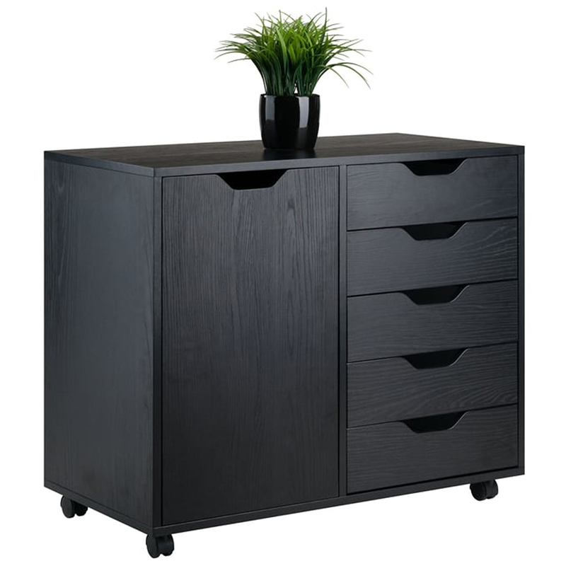 Tủ Gỗ Cabinet Halifax 5 Ngăn Kéo Có Bánh Xe Thương Hiệu SIB Decor