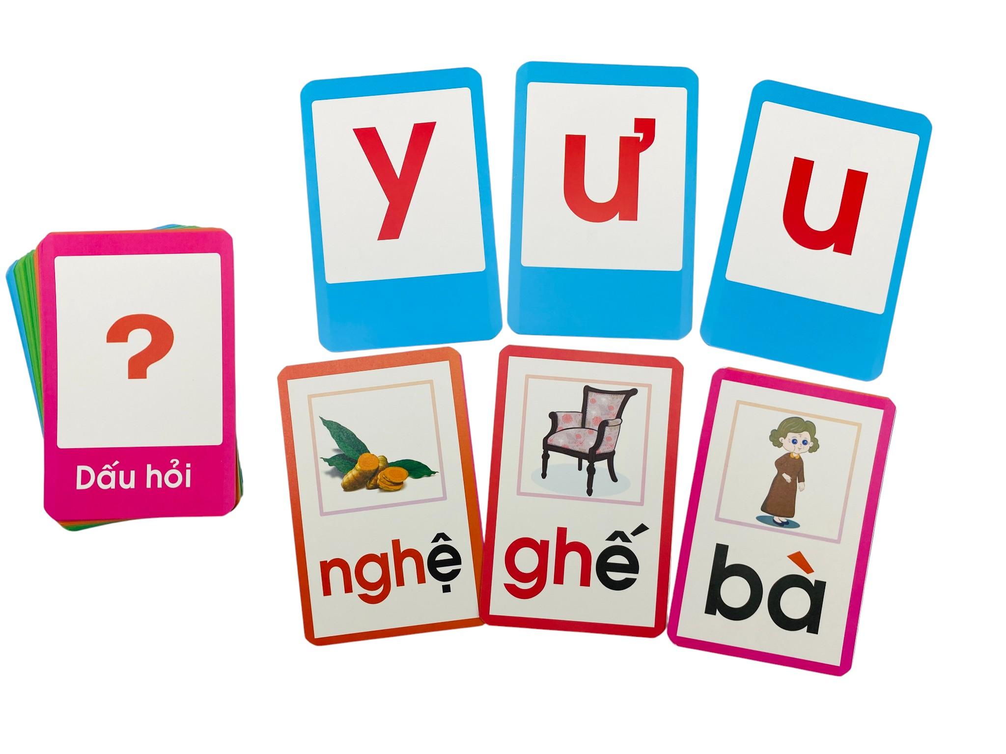 Sách - Flashcard - Bộ Thẻ Học Ghép Vần Tiếng Việt - Chữ Cái-Chữ Ghép Và Dấu Thanh (Tái Bản 2025)