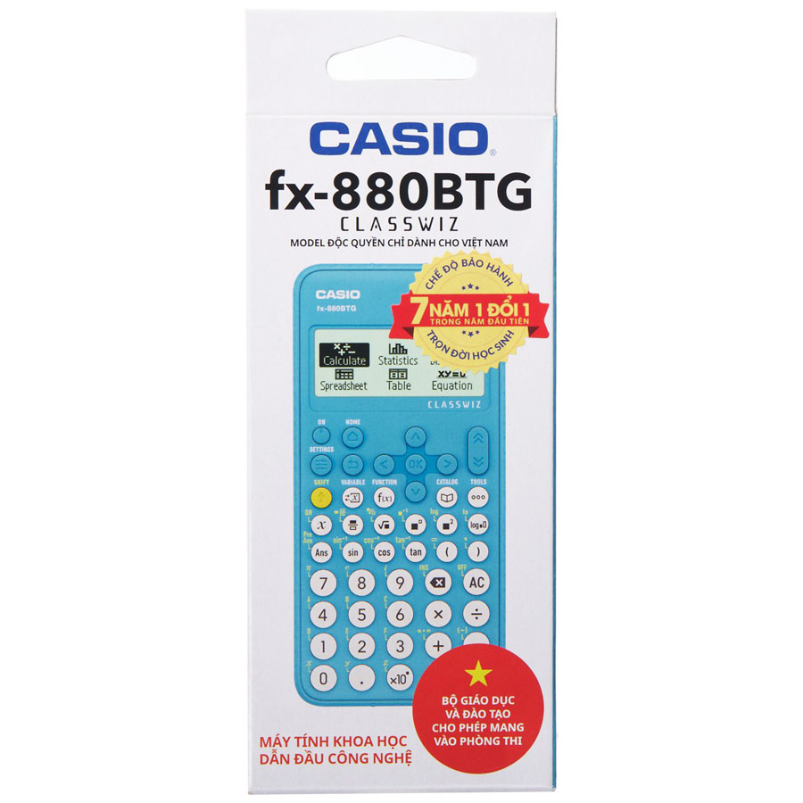 Máy Tính Casio FX 880 BTG - Màu Xanh